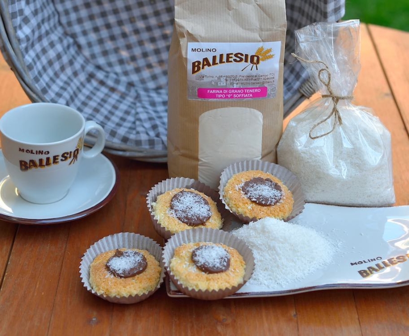 tortina al cocco e nutella proposta dal Molino Ballesio Torino