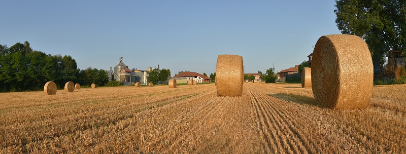 balle di paglia del mulino Ballesio retro