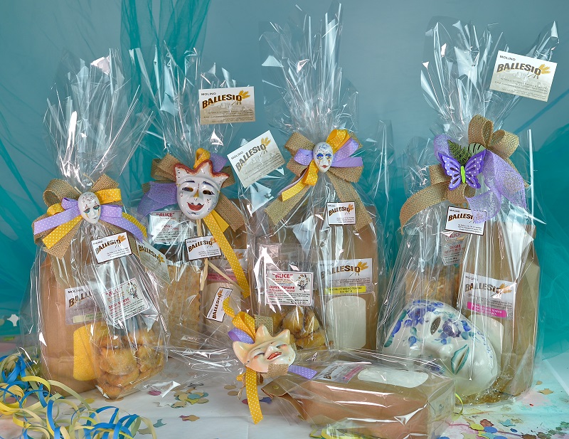 idee regalo di Carnevale con bigie e farina del Molino Ballesio